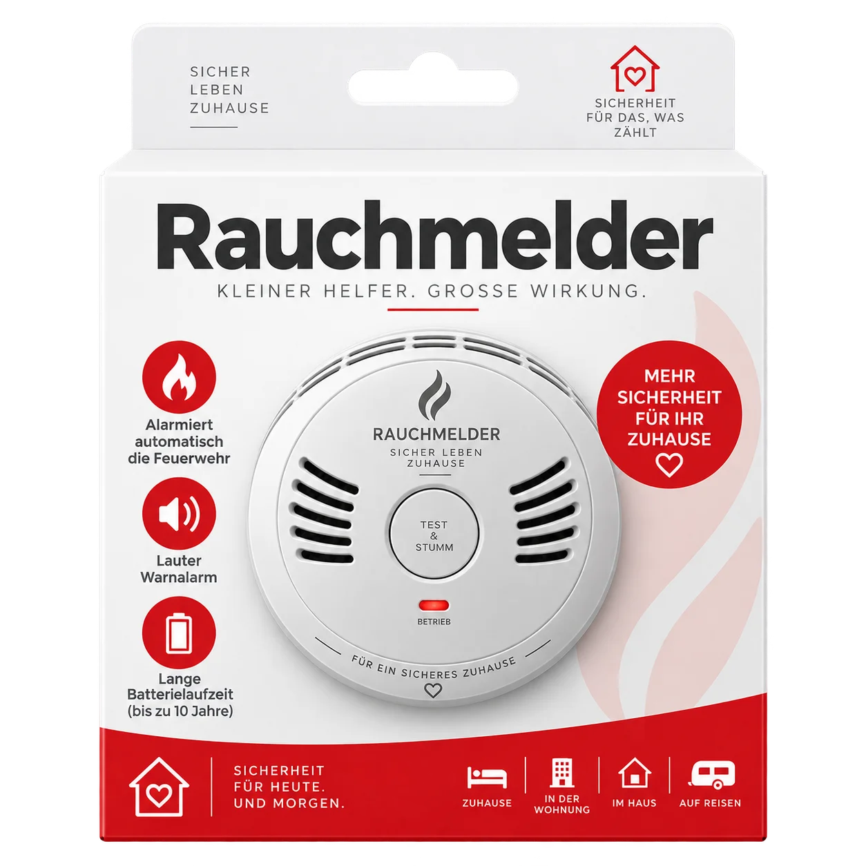 Rauchmelder Produktverpackung